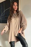 Suki Pleat Back Blouse Camel /7=
